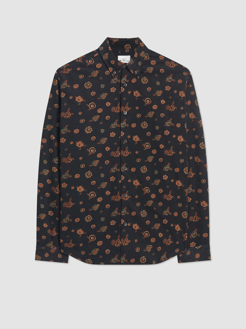 Chemises Ben Sherman Retro Floral Print Corduroy Noir | RXF-53110532